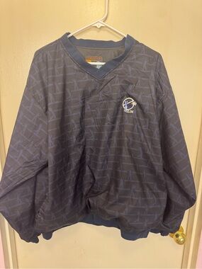 Men's Navy Windbreaker Pullover